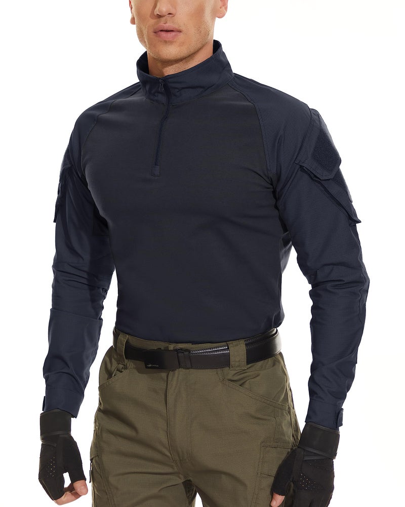 MAGCOMSEN T Shirts for Men T Shirts Fishing Shirts Long Sleeve Military T Shirts Army Shirt Tactical Shirt Combat Shirts Long Sleeve Work Shirts Summer Shirts with Zipper - Image 5